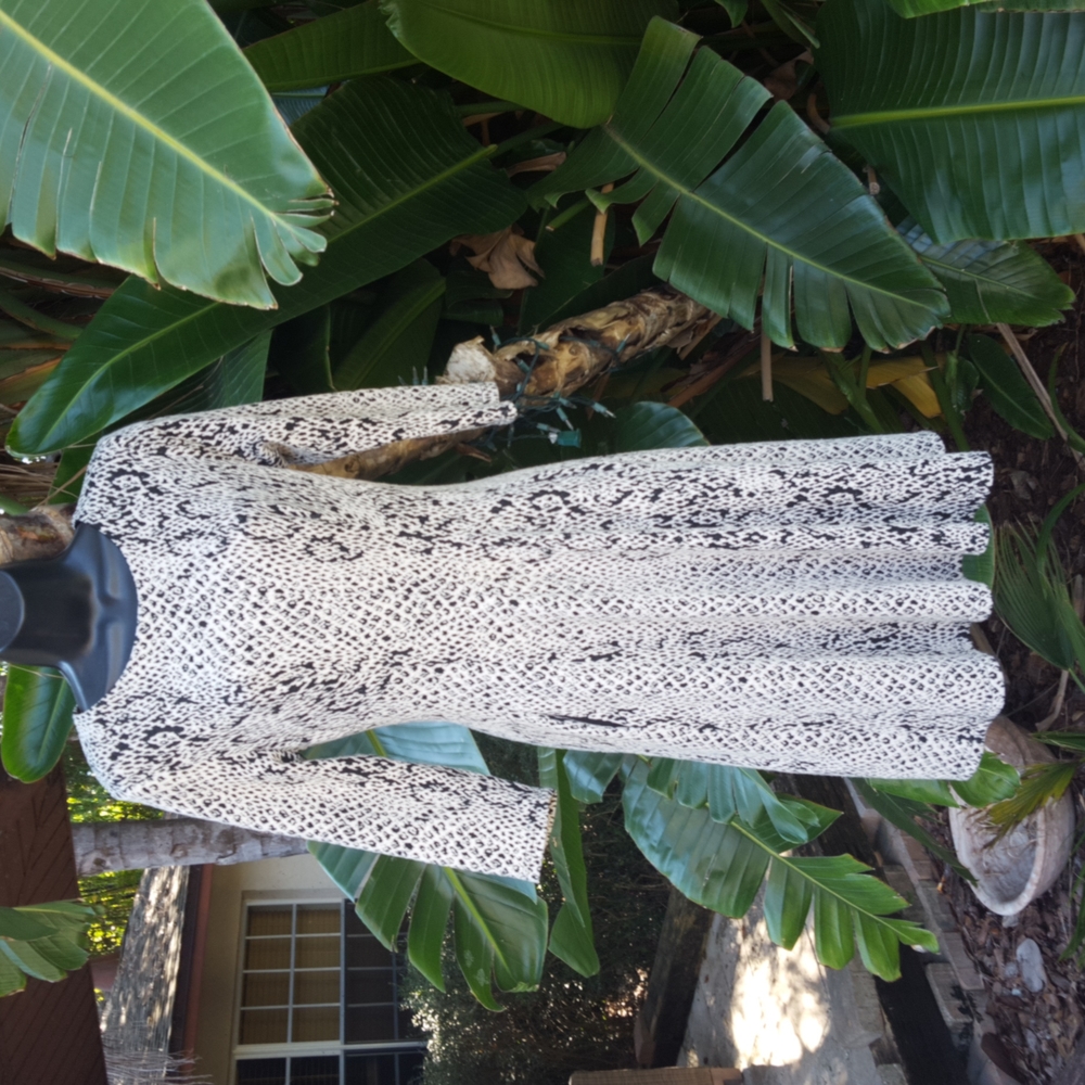 snake print textured dress